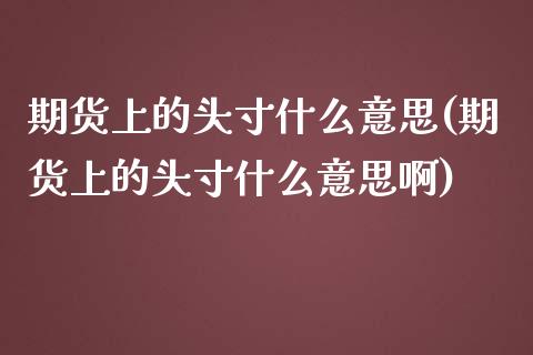 期货上的头寸什么意思(期货上的头寸什么意思啊)_https://www.lcjysmgs.com_黄金期货直播喊单_第1张