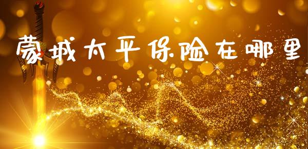 蒙城太平保险在哪里_https://www.lcjysmgs.com_恒指直播平台_第1张