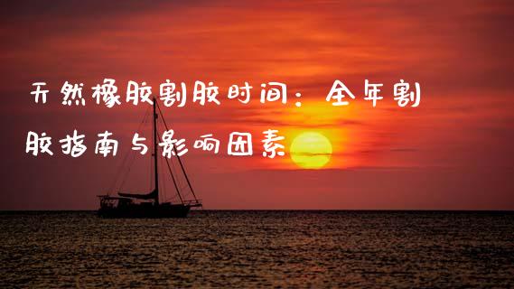 天然橡胶割胶时间：全年割胶指南与影响因素_https://www.lcjysmgs.com_黄金期货直播喊单_第1张