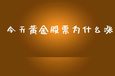 今天黄金股票为什么涨_https://www.lcjysmgs.com_黄金期货直播喊单_第1张