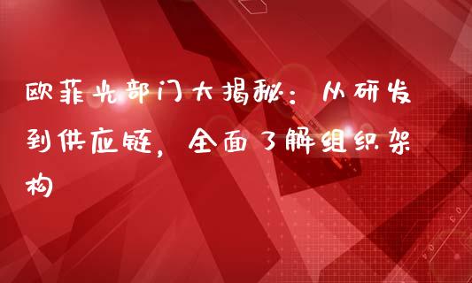 欧菲光部门大揭秘：从研发到供应链，全面了解组织架构_https://www.lcjysmgs.com_黄金期货直播喊单_第1张