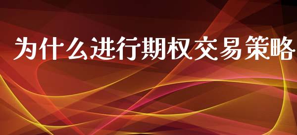 为什么进行期权交易策略_https://www.lcjysmgs.com_恒指直播平台_第1张