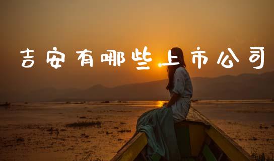 吉安有哪些上市公司_https://www.lcjysmgs.com_黄金期货直播喊单_第1张