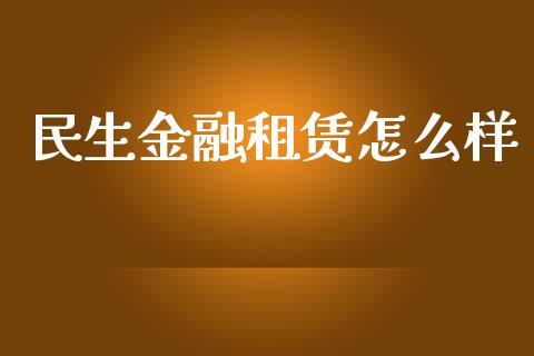 民生金融租赁怎么样_https://www.lcjysmgs.com_黄金期货直播喊单_第1张