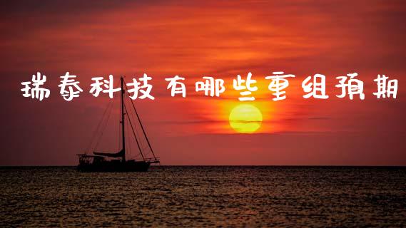 瑞泰科技有哪些重组预期_https://www.lcjysmgs.com_黄金期货直播喊单_第1张