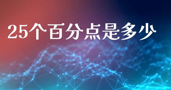25个百分点是多少_https://www.lcjysmgs.com_黄金期货直播喊单_第1张