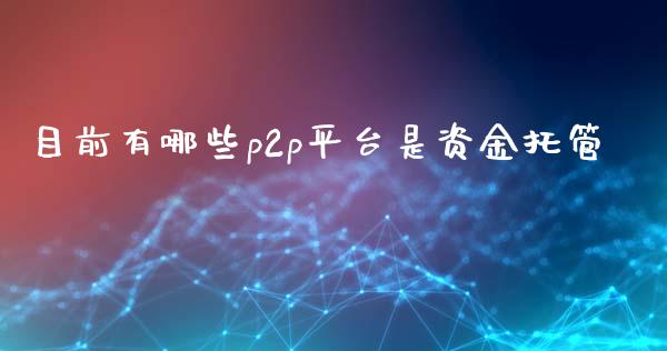 目前有哪些p2p平台是资金托管_https://www.lcjysmgs.com_黄金期货直播喊单_第1张