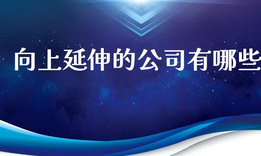 向上延伸的公司有哪些_https://www.lcjysmgs.com_黄金期货直播喊单_第1张