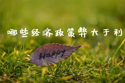 哪些经济政策弊大于利_https://www.lcjysmgs.com_恒生指数直播_第1张