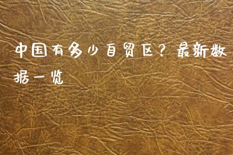 中国有多少自贸区？最新数据一览_https://www.lcjysmgs.com_黄金期货直播喊单_第1张