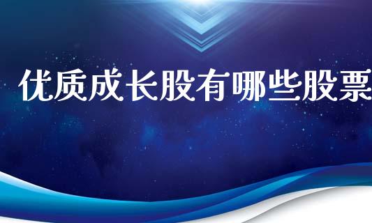 优质成长股有哪些股票_https://www.lcjysmgs.com_恒指直播平台_第1张