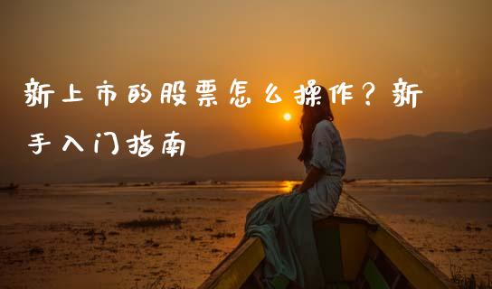 新上市的股票怎么操作？新手入门指南_https://www.lcjysmgs.com_德指行情直播_第1张