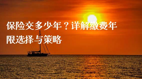 保险交多少年？详解缴费年限选择与策略_https://www.lcjysmgs.com_恒生指数直播_第1张