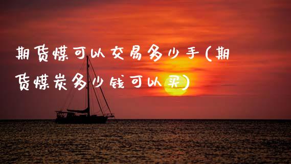 期货煤可以交易多少手(期货煤炭多少钱可以买)_https://www.lcjysmgs.com_德指行情直播_第1张