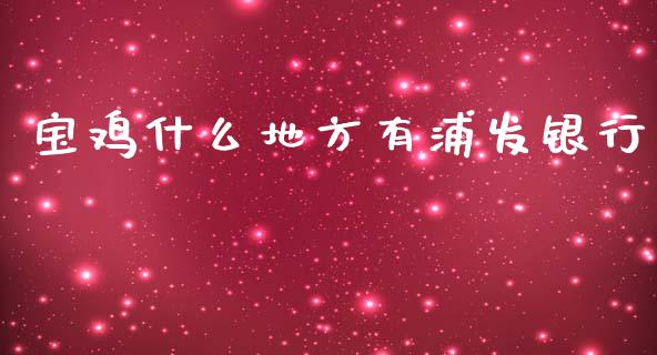 宝鸡什么地方有浦发银行_https://www.lcjysmgs.com_德指行情直播_第1张