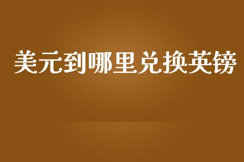 美元到哪里兑换英镑_https://www.lcjysmgs.com_黄金期货直播喊单_第1张
