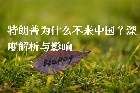 特朗普为什么不来中国？深度解析与影响_https://www.lcjysmgs.com_恒指直播平台_第1张