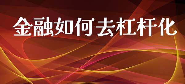 金融如何去杠杆化_https://www.lcjysmgs.com_黄金期货直播喊单_第1张