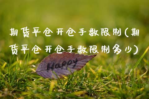 期货平仓开仓手数限制(期货平仓开仓手数限制多少)_https://www.lcjysmgs.com_恒指直播平台_第1张