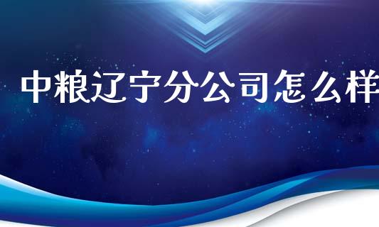 中粮辽宁分公司怎么样_https://www.lcjysmgs.com_德指行情直播_第1张