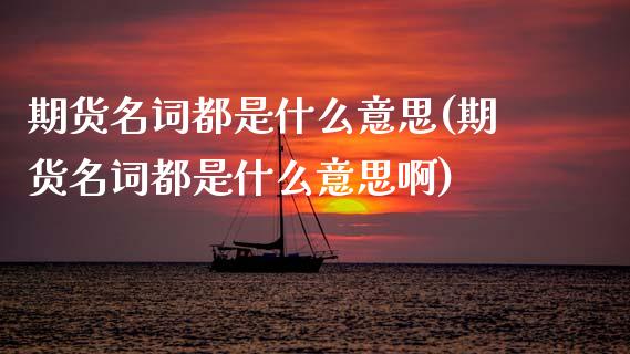 期货名词都是什么意思(期货名词都是什么意思啊)_https://www.lcjysmgs.com_黄金期货直播喊单_第1张