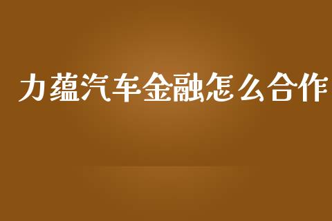 力蕴汽车金融怎么合作_https://www.lcjysmgs.com_恒生指数直播_第1张