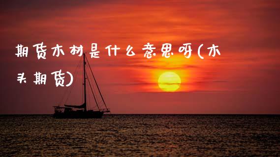 期货木材是什么意思呀(木头期货)_https://www.lcjysmgs.com_恒指直播平台_第1张