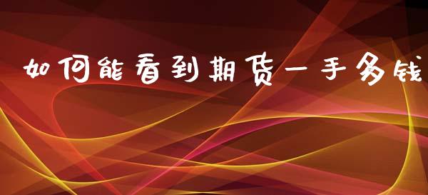 如何能看到期货一手多钱_https://www.lcjysmgs.com_黄金期货直播喊单_第1张