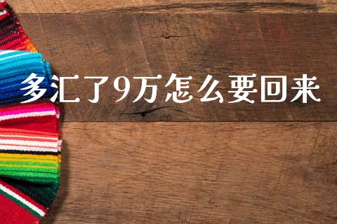 多汇了9万怎么要回来_https://www.lcjysmgs.com_恒生指数直播_第1张