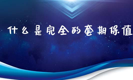 什么是完全的套期保值_https://www.lcjysmgs.com_德指行情直播_第1张