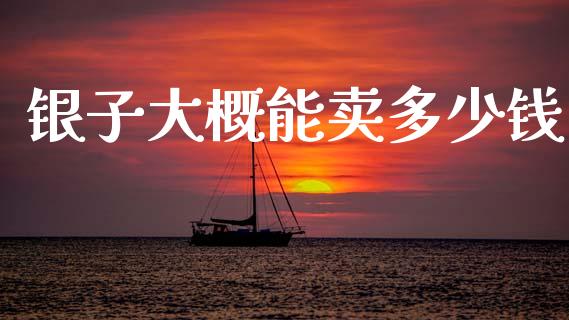 银子大概能卖多少钱_https://www.lcjysmgs.com_德指行情直播_第1张