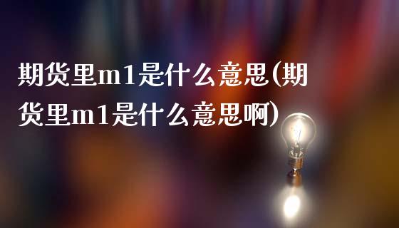 期货里m1是什么意思(期货里m1是什么意思啊)_https://www.lcjysmgs.com_恒生指数直播_第1张