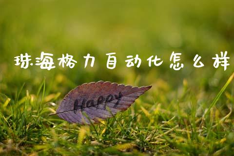 珠海格力自动化怎么样_https://www.lcjysmgs.com_恒指直播平台_第1张