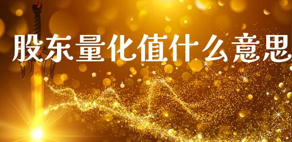 股东量化值什么意思_https://www.lcjysmgs.com_黄金期货直播喊单_第1张