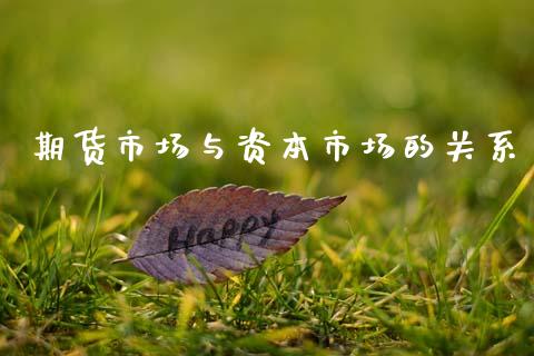 期货市场与资本市场的关系_https://www.lcjysmgs.com_黄金期货直播喊单_第1张