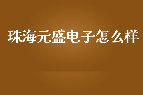 珠海元盛电子怎么样_https://www.lcjysmgs.com_恒生指数直播_第1张