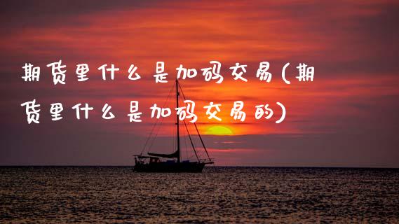 期货里什么是加码交易(期货里什么是加码交易的)_https://www.lcjysmgs.com_黄金期货直播喊单_第1张