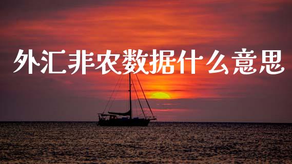 外汇非农数据什么意思_https://www.lcjysmgs.com_恒生指数直播_第1张