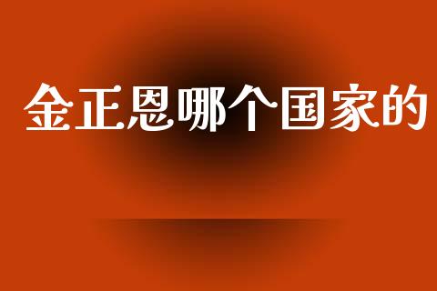 金正恩哪个国家的_https://www.lcjysmgs.com_黄金期货直播喊单_第1张