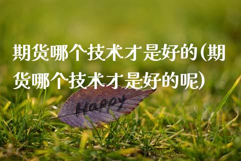 期货哪个技术才是好的(期货哪个技术才是好的呢)_https://www.lcjysmgs.com_黄金期货直播喊单_第1张