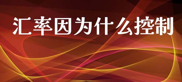 汇率因为什么控制_https://www.lcjysmgs.com_黄金期货直播喊单_第1张