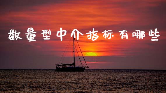 数量型中介指标有哪些_https://www.lcjysmgs.com_恒生指数直播_第1张