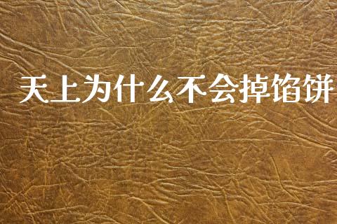 天上为什么不会掉馅饼_https://www.lcjysmgs.com_黄金期货直播喊单_第1张
