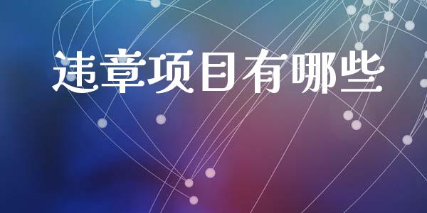 违章项目有哪些_https://www.lcjysmgs.com_德指行情直播_第1张