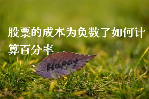 股票的成本为负数了如何计算百分率_https://www.lcjysmgs.com_恒生指数直播_第1张