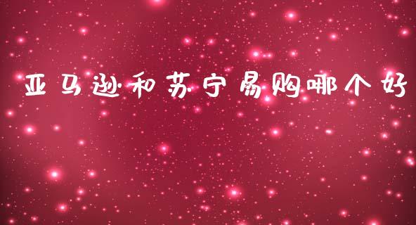亚马逊和苏宁易购哪个好_https://www.lcjysmgs.com_恒指直播平台_第1张