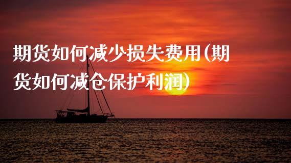 期货如何减少损失费用(期货如何减仓保护利润)_https://www.lcjysmgs.com_德指行情直播_第1张
