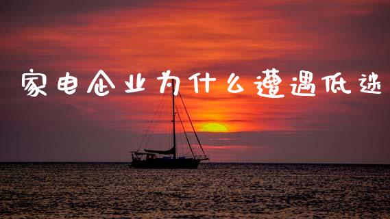 家电企业为什么遭遇低迷_https://www.lcjysmgs.com_黄金期货直播喊单_第1张