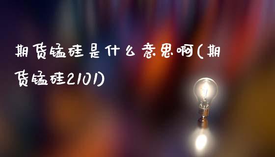 期货锰硅是什么意思啊(期货锰硅2101)_https://www.lcjysmgs.com_黄金期货直播喊单_第1张
