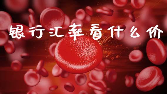 银行汇率看什么价_https://www.lcjysmgs.com_恒生指数直播_第1张